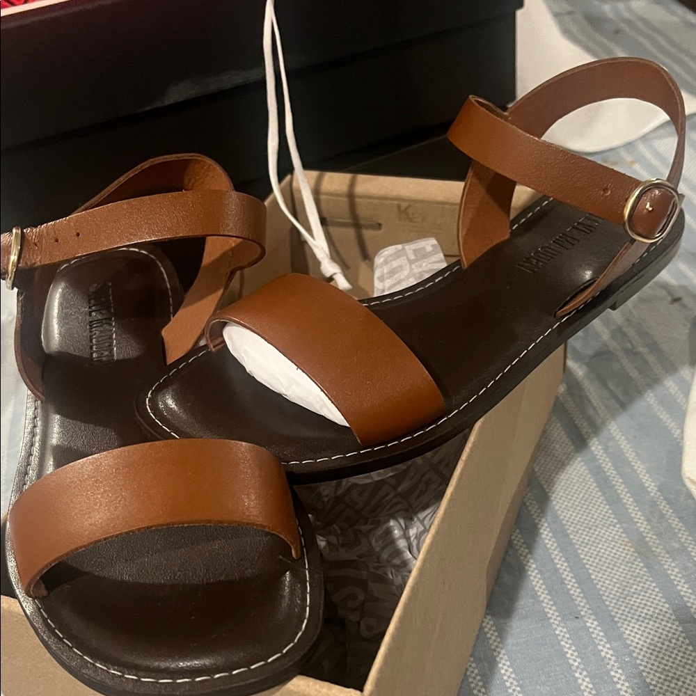 Steve Madden Tan Leather Sandals